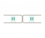 ASP D32.1x2.P — ASP D32.1x2.P комплект створок для двойной распашной секции ограждения 2000мм
