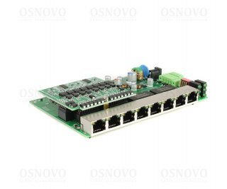 OSNOVO SW-80800/IC-P бескорпусной промышленный PoE коммутатор на 8 портов фото